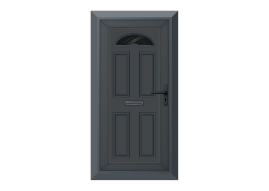 Grey Half Moon Glazed Front Door