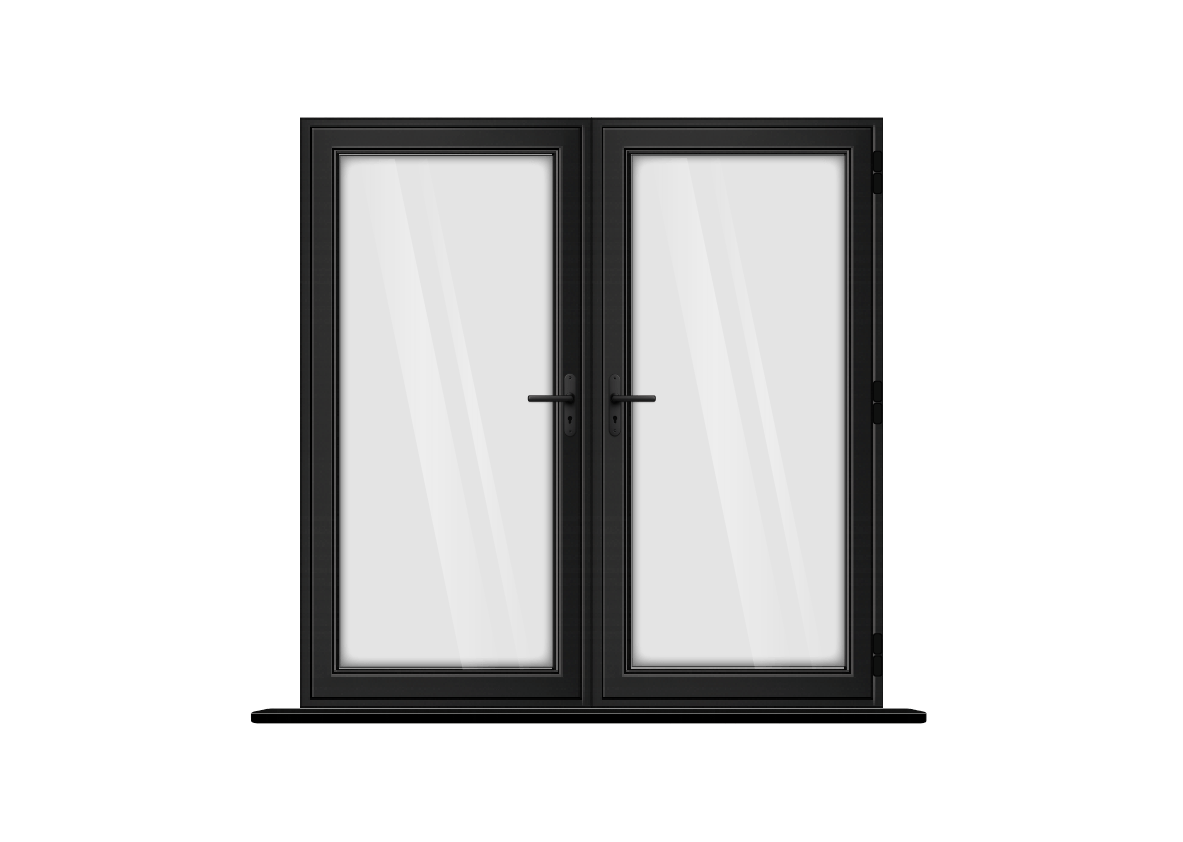 Aluminium Black French Doors