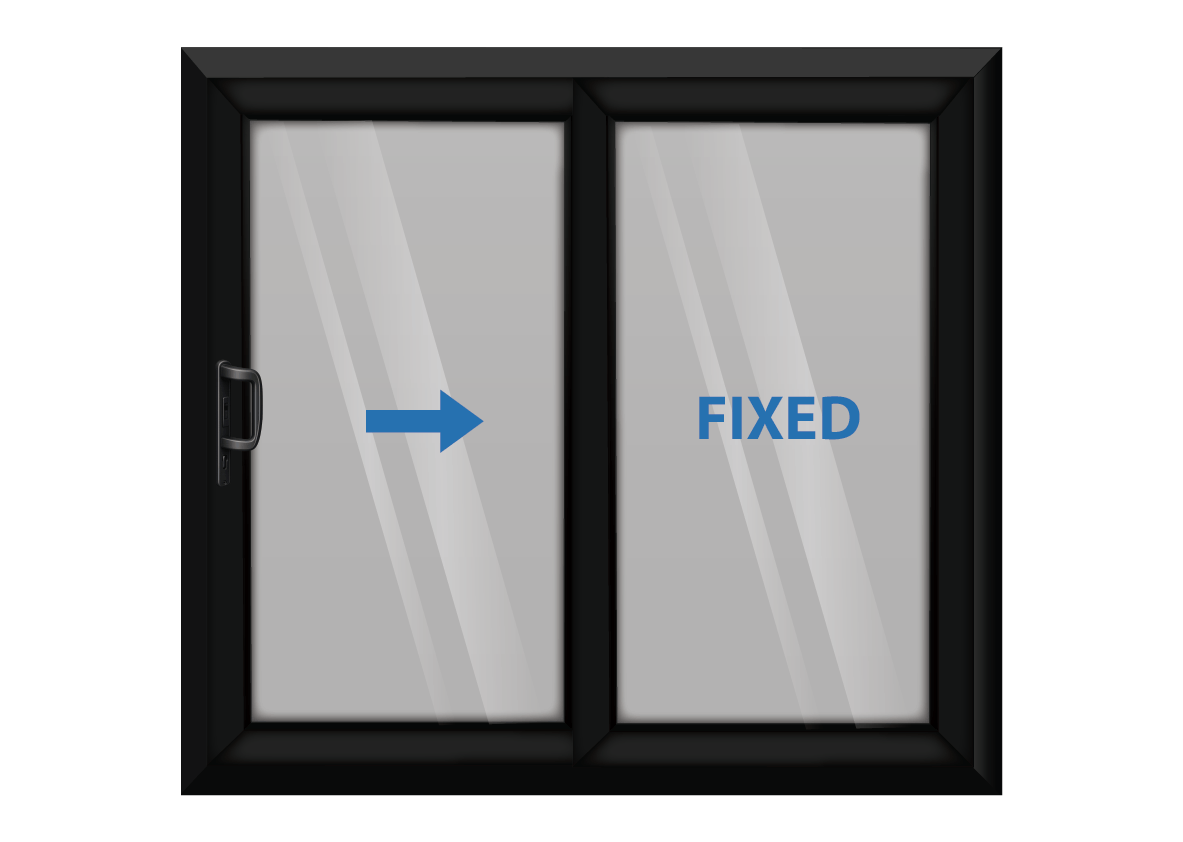 Black Sliding Patio Door Right Opening