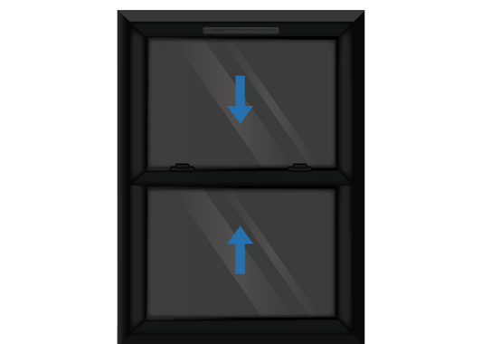 Black uPVC Sliding Sash Window