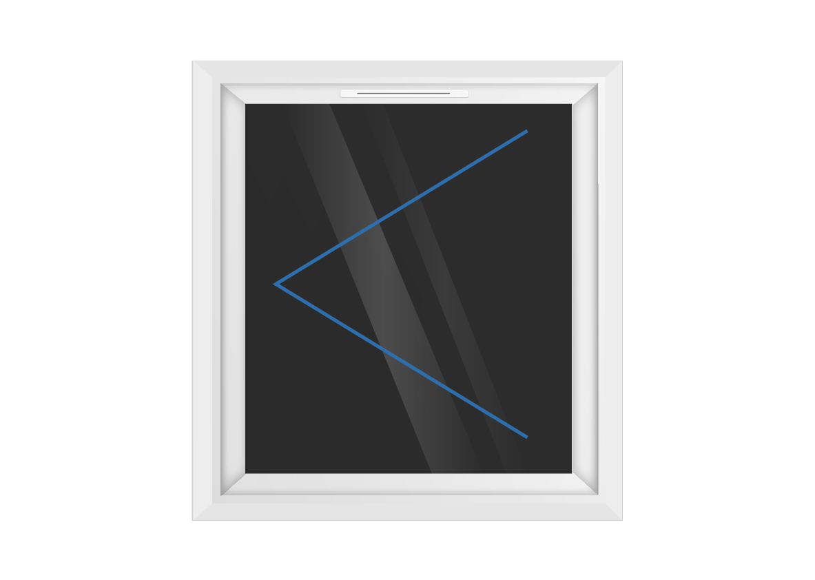 White uPVC Left Hung Window