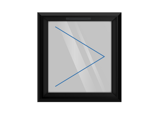 Black uPVC Right Hung Window