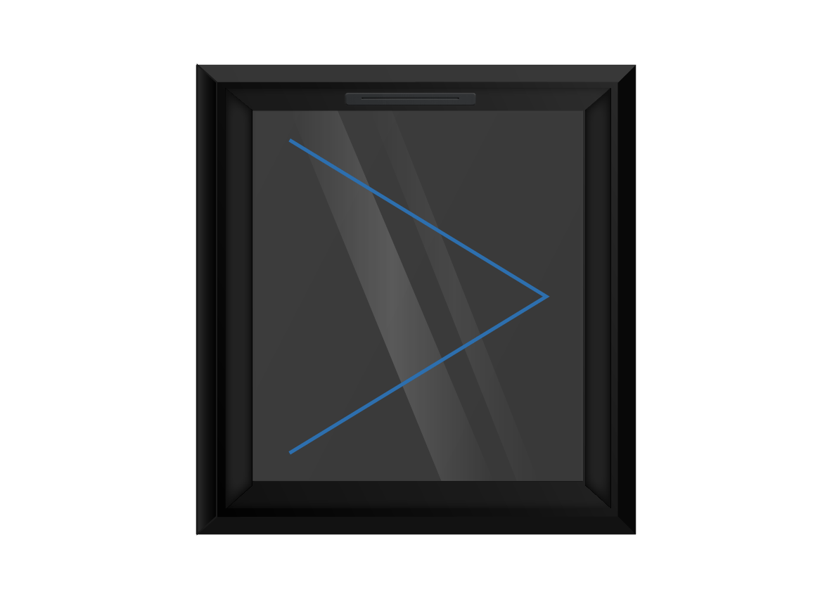 Black uPVC Right Hung Window
