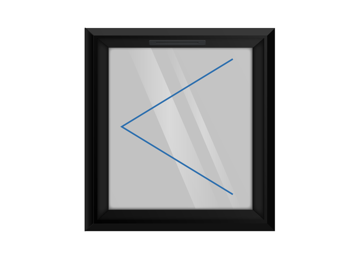 Black uPVC Left Hung Window