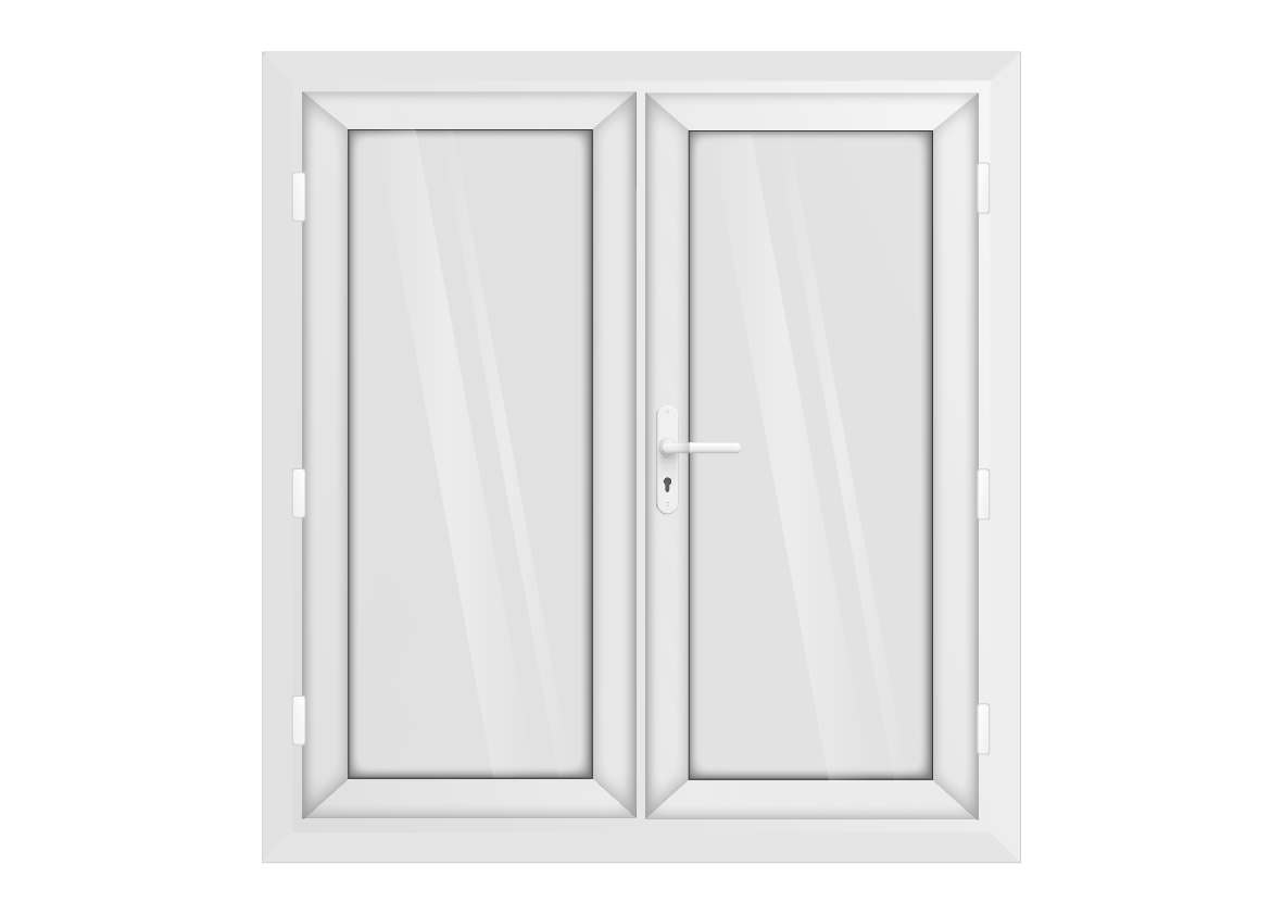 White uPVC French Door