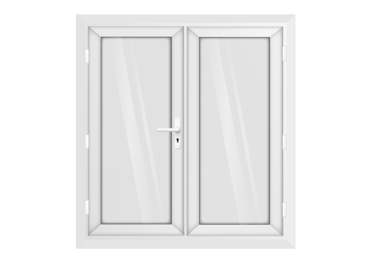 White uPVC French Door