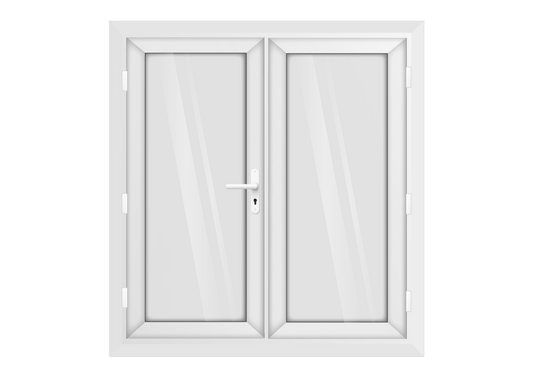 White uPVC French Door