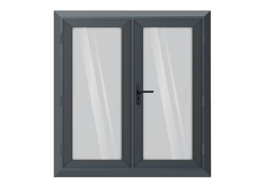Grey uPVC French Door