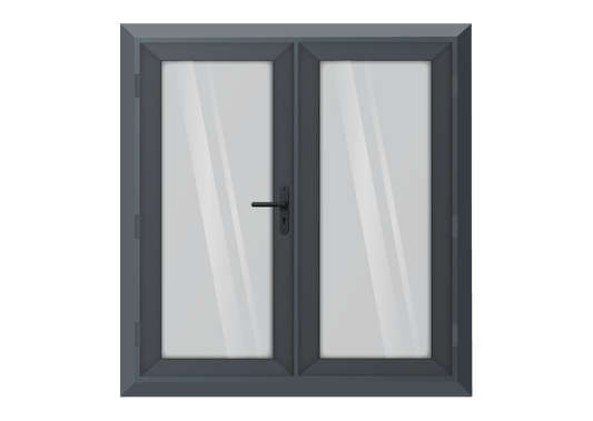 Grey uPVC French Door
