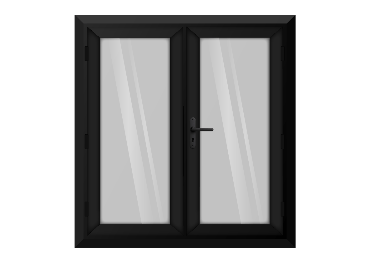 Black uPVC French Door