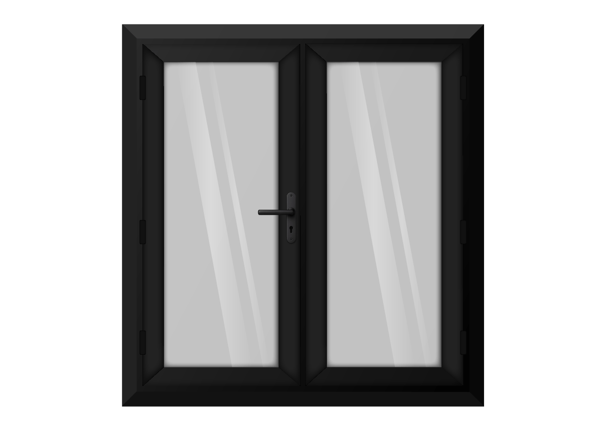 Black uPVC French Door