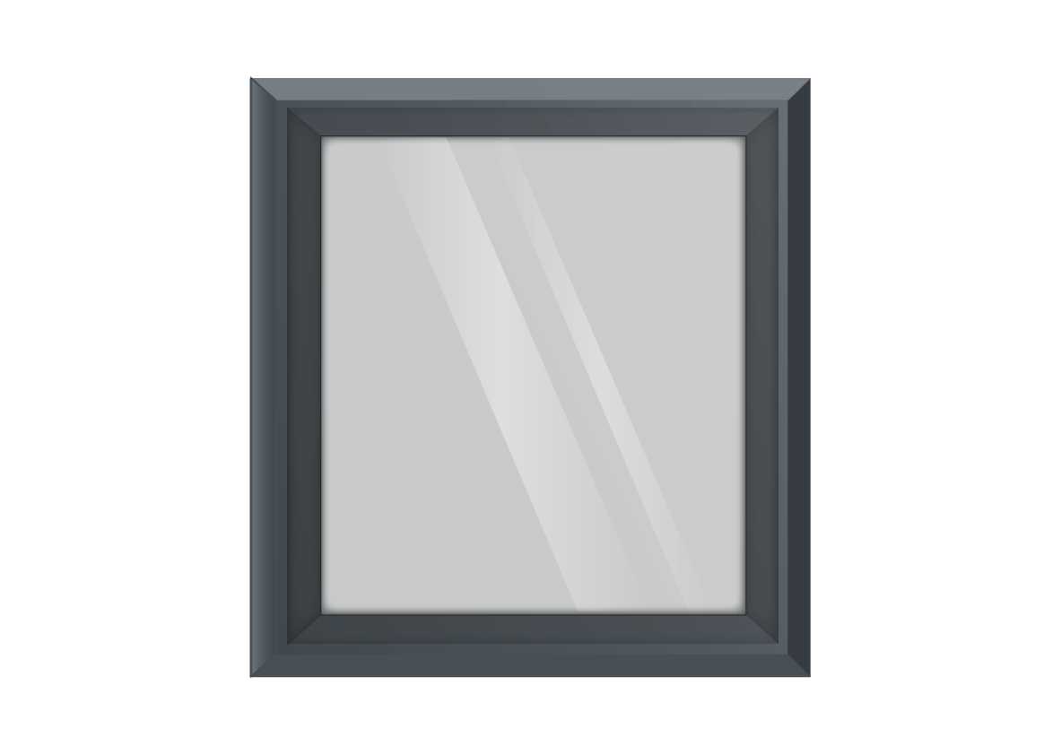 Grey uPVC Fixed Window