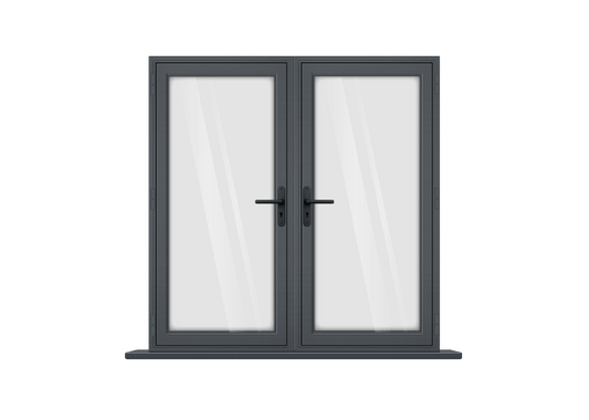Aluminium Grey French Doors