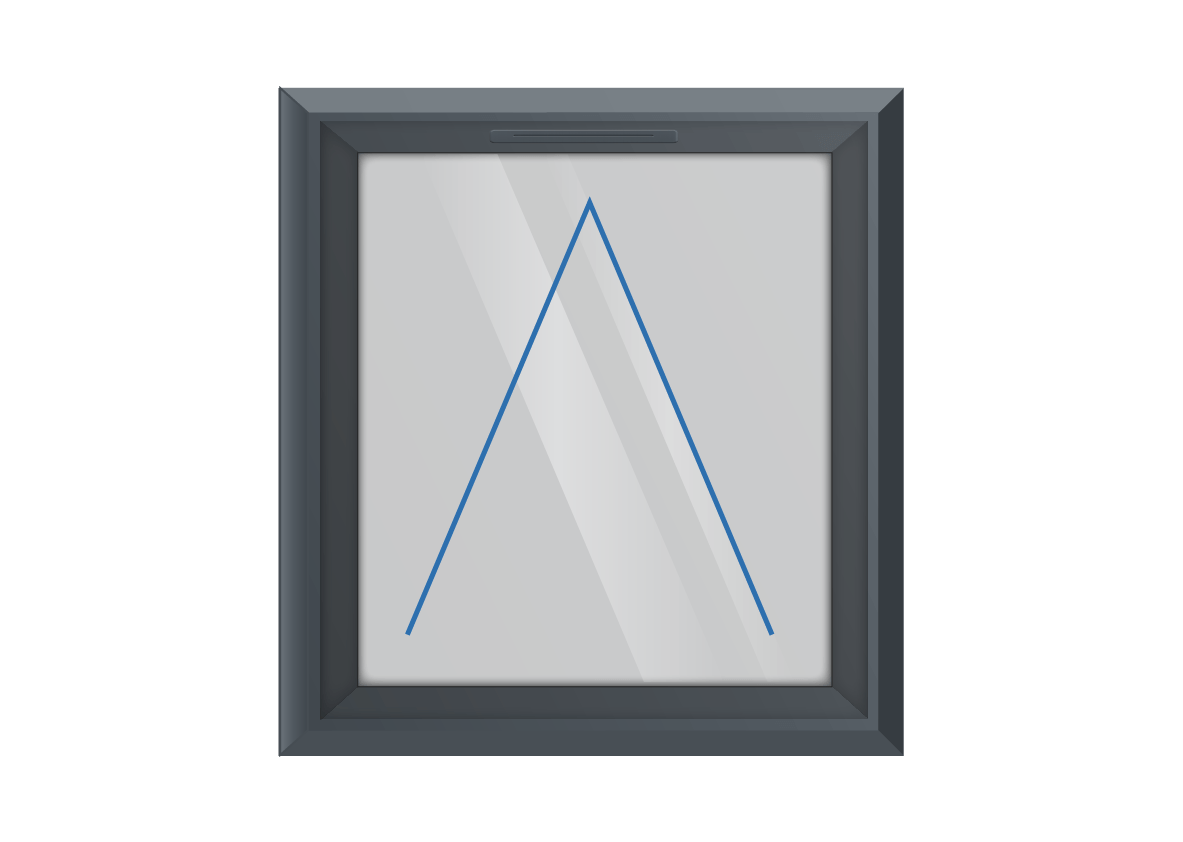 Grey uPVC Top Hung Window