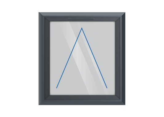 Grey uPVC Top Hung Window
