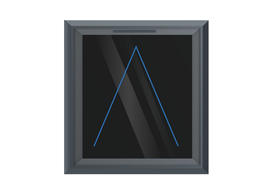 Grey uPVC Top Hung Window