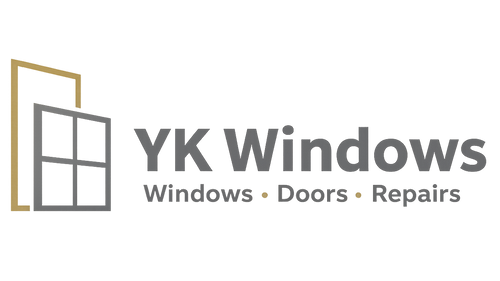 YK Windows logo with a window graphic on a white background