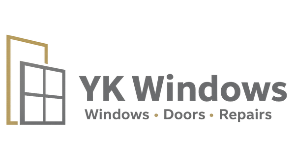 YK Windows logo with a window graphic on a white background
