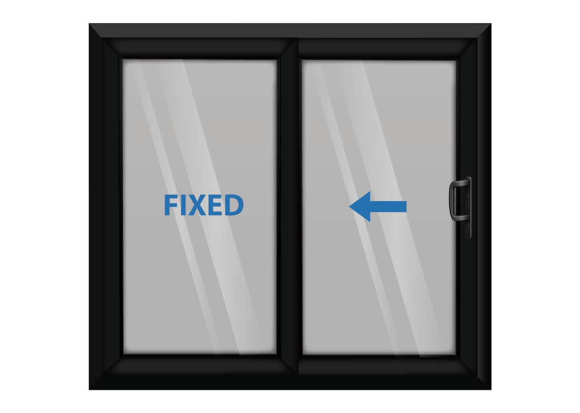 Black Sliding Patio Door Left Opening
