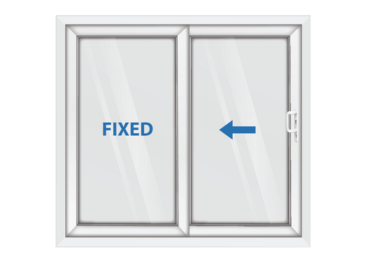 White Sliding Patio Door Left Opening