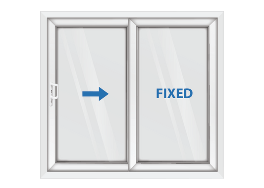 White Sliding Patio Door Right Opening