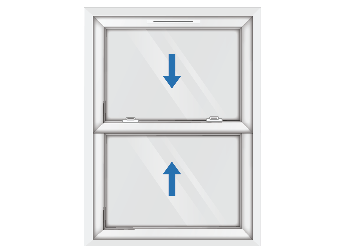 White uPVC Sliding Sash Window