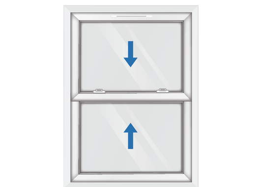 White uPVC Sliding Sash Window