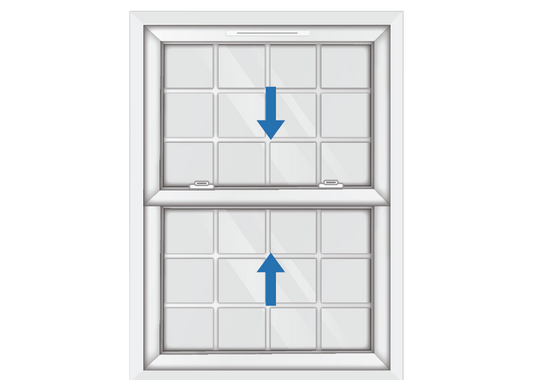 White uPVC Georgian Sliding Sash Window