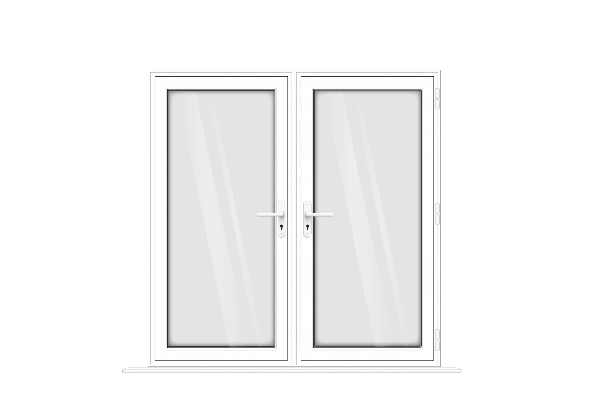 Aluminium White French Doors