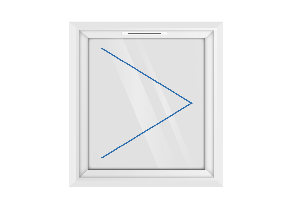 White uPVC Right Hung Window