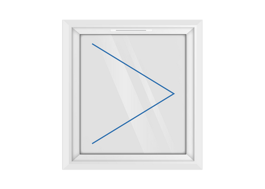 White uPVC Right Hung Window