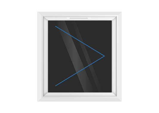 White uPVC Right Hung Window
