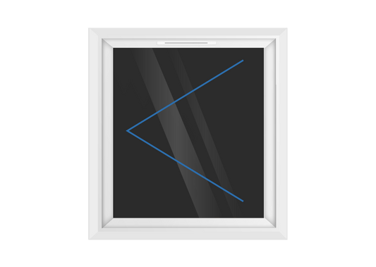 White uPVC Left Hung Window