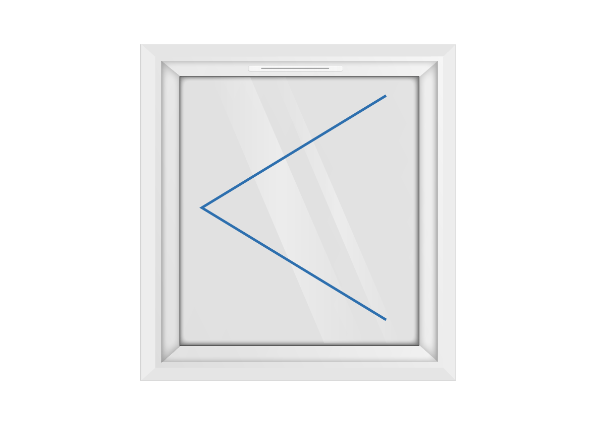 White uPVC Left Hung Window