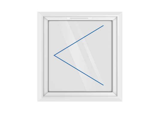 White uPVC Left Hung Window
